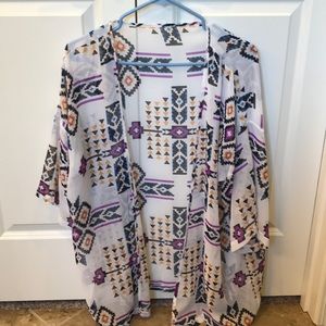 Aztec Sheer Cardigan
